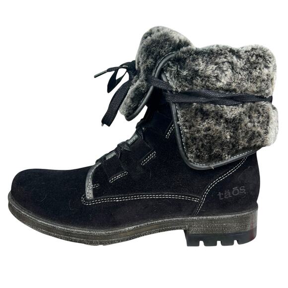 Taos Women’s Wonderland Black Suede Lined Lace Up Boot Size US 8.5 - Picture 3 of 11